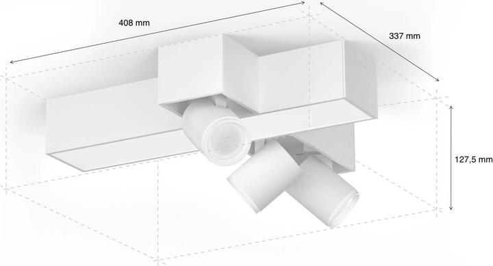 Actual product image Philips Hue Centris Base BT (2850 lm, GU10)