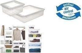 Actual product image keeeper 1058000100000 Storage box Rectangular Polypropylene (PP) Transparent (33.5 x 39 x 32 cm, 30 l)