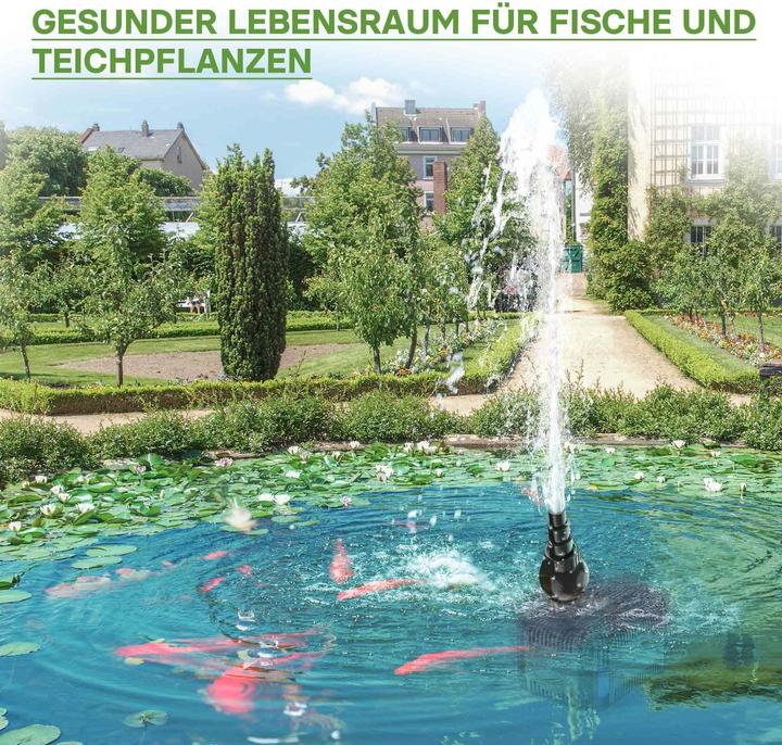 Produktbild SunSun CDF-6000 Teichpumpe 6000 l/h / 40W 24V DC Gartenteichpumpe Bachlaufpumpe