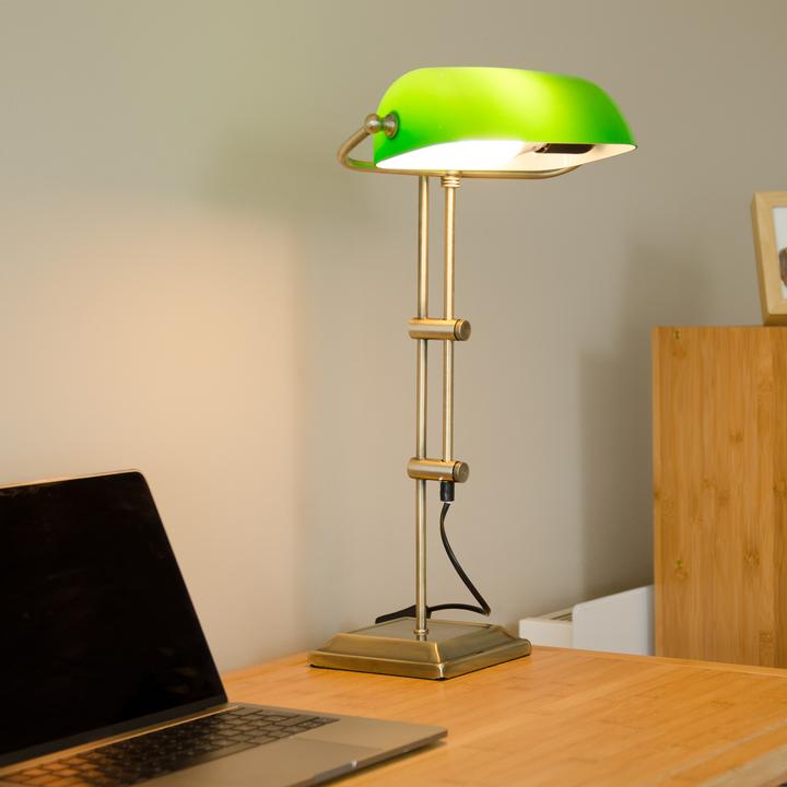 Image du produit Relaxdays Lampe de banquier (E27)