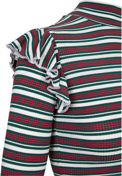 Actual product image Urban Classics Ladies Rib Striped Volant Turtleneck L/S (5XL)