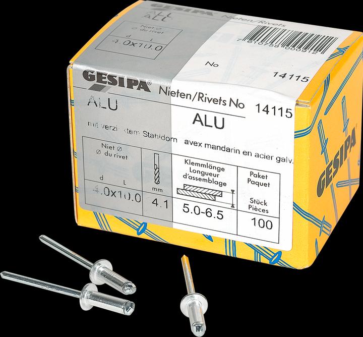 Immagine prodotto Gesipa Rivetti a strappo 4,0x10 mm alluminio 100 pezzi