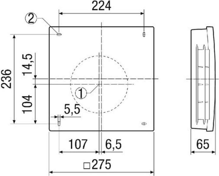 Image du produit Maico Couverture extérieure en plastique, blanc PPB 30 AK