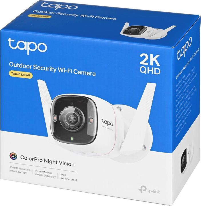 Image du produit TP-Link Tapo C325WB 4MP QHD Caméra d'extérieur ColorPro MicroSD (2688 x 1520 pixels)