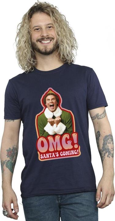 Actual product image Elf Mens Santa's Coming T-Shirt (XXL)