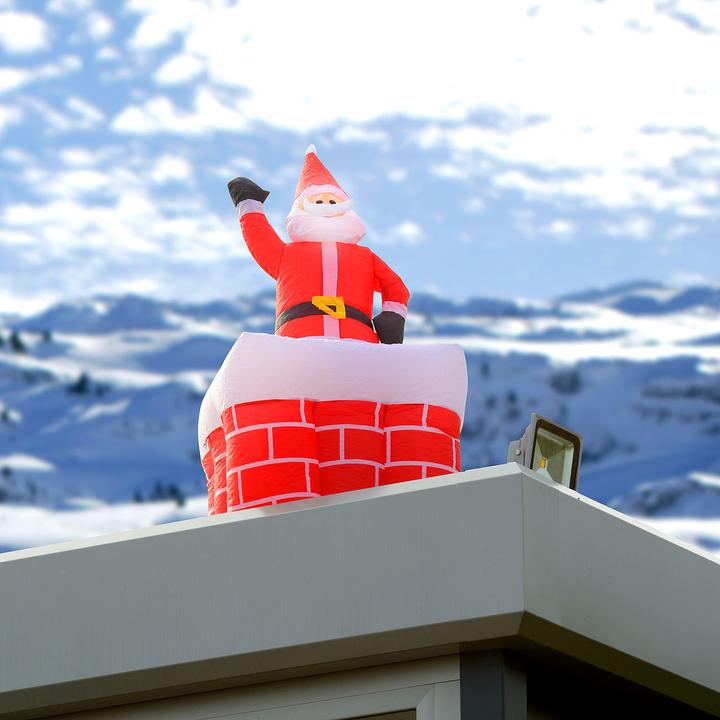Actual product image Infactory Inflatable XXL Santa Claus with chimney