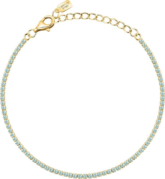 La Petite Story - Gold-plated tennis bracelet with zircons Silver LPS05AWV61 (19 cm, Silber 925)