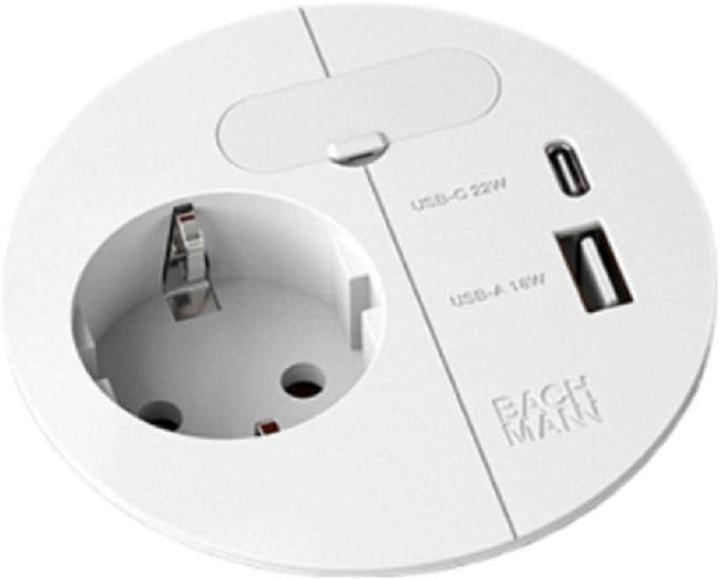 Produktbild Bachmann LOOP IN CHARGE 1xCH T13 1xUSB A/C 22W 1xKBD 2.0m T12 bk