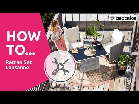 Immagine prodotto tectake Salottino in rattan Losanna