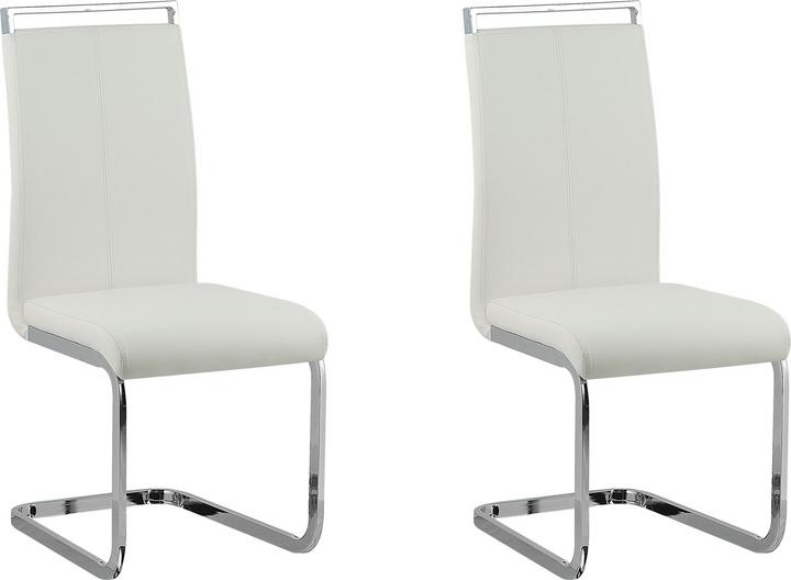 Image du produit Beliani Esszimmerstuhl Kunstleder weiss 2er Set GREEDIN