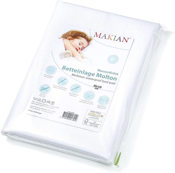 Makian Betteinlagen Wasserdichte Betteinlage / Matratzenauflage für Baby- (60 x 120 cm)