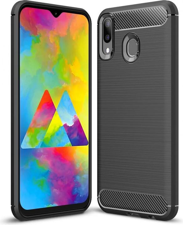 Actual product image Screenguard Samsung Galaxy M20 Cover Carbon Brushed Soft TPU (Samsung Galaxy M20)