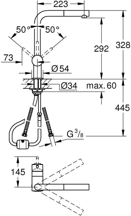 Actual product image Grohe Minta single-lever sink mixer