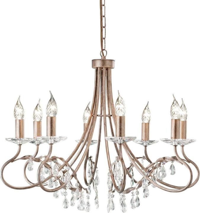 Immagine prodotto Elstead Lighting Lampadario Christina E14 a 8 luci argento, oro, Made in UK (70 cm)