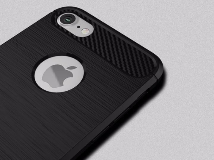 Actual product image Screenguard Apple iPhone 7 Case Carbon Brushed Soft TPU (Apple iPhone 7)