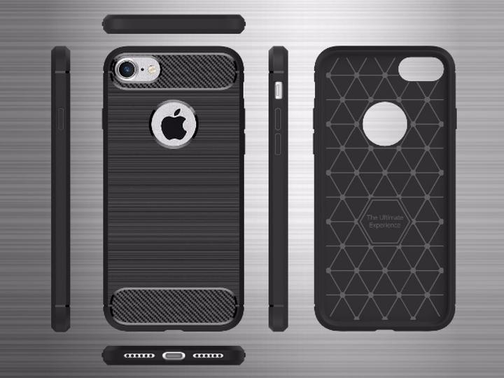 Actual product image Screenguard Apple iPhone 7 Case Carbon Brushed Soft TPU (Apple iPhone 7)