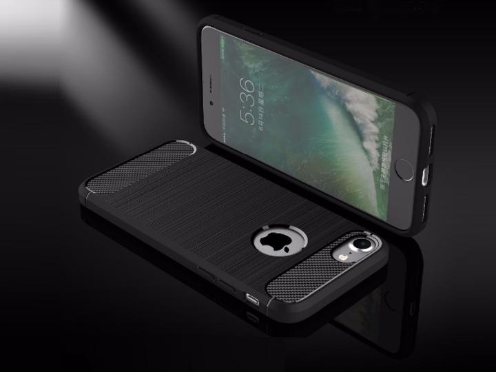 Actual product image Screenguard Apple iPhone 7 Case Carbon Brushed Soft TPU (Apple iPhone 7)