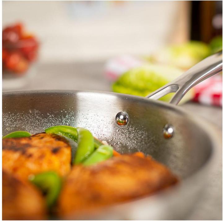 Actual product image Kuhn Rikon ALLROUND Frying pan Set uncoated Ø 24 + 28 cm (28 cm, Frying pan, Stainless steel)