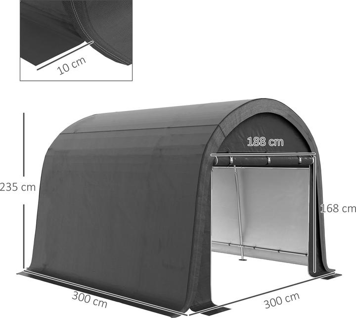 Actual product image Outsunny Equipment tent with two zip doors