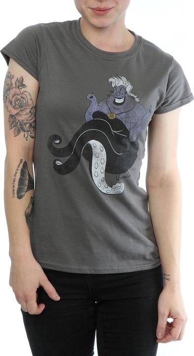 Actual product image The Little Mermaid Womens/Ladies Classic Ursula Heather T-Shirt (L)