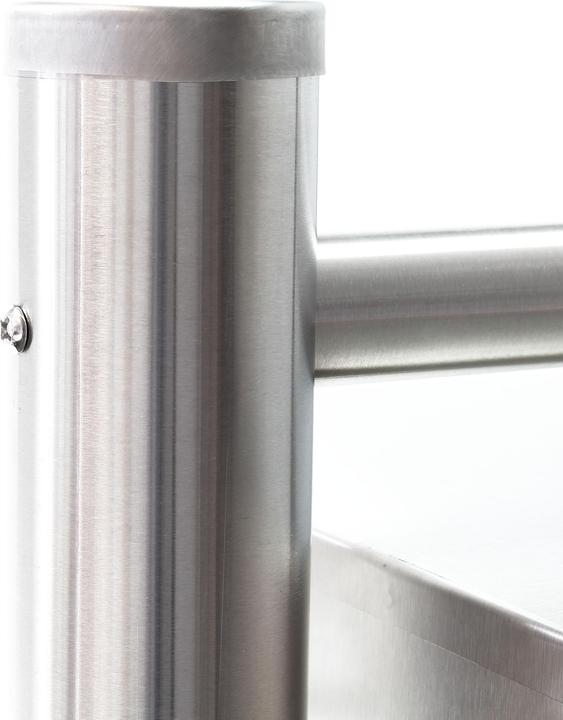 Actual product image Wiltec 3-post letterbox system stainless steel 512x270x1150mm Postal mailbox