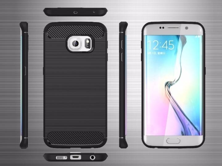 Produktbild Screenguard Samsung Galaxy S6 Edge Hülle Carbon Brushed Soft TPU (Samsung Galaxy S6 Edge)