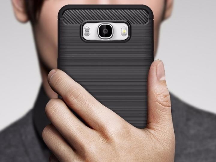 Produktbild Screenguard Samsung Galaxy J7 2016 Hülle Carbon Brushed Soft TPU (Samsung Galaxy J7 2016)