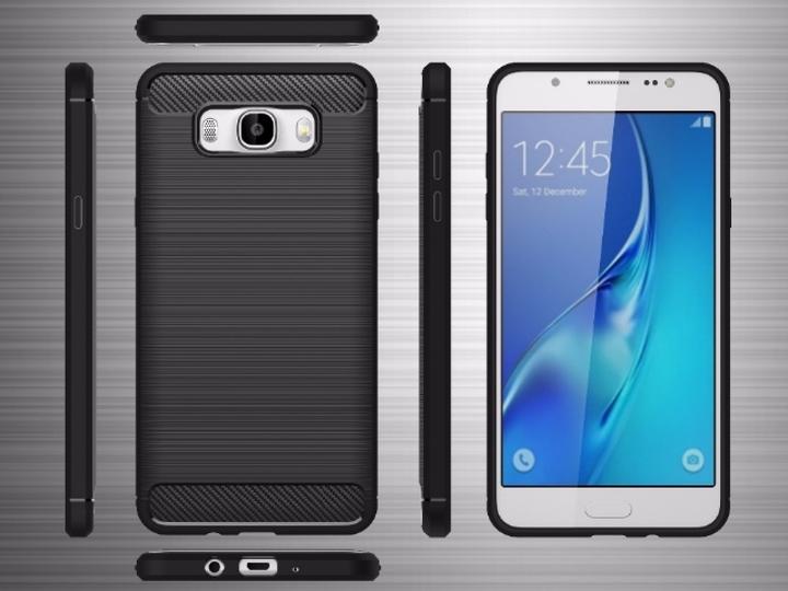 Produktbild Screenguard Samsung Galaxy J7 2016 Hülle Carbon Brushed Soft TPU (Samsung Galaxy J7 2016)