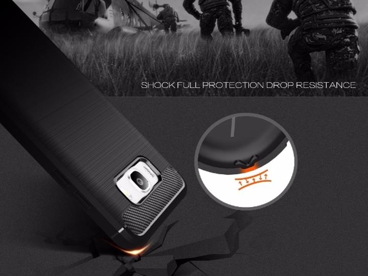 Produktbild Screenguard Samsung Galaxy J7 2016 Hülle Carbon Brushed Soft TPU (Samsung Galaxy J7 2016)