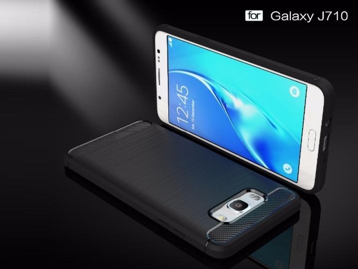 Produktbild Screenguard Samsung Galaxy J7 2016 Hülle Carbon Brushed Soft TPU (Samsung Galaxy J7 2016)
