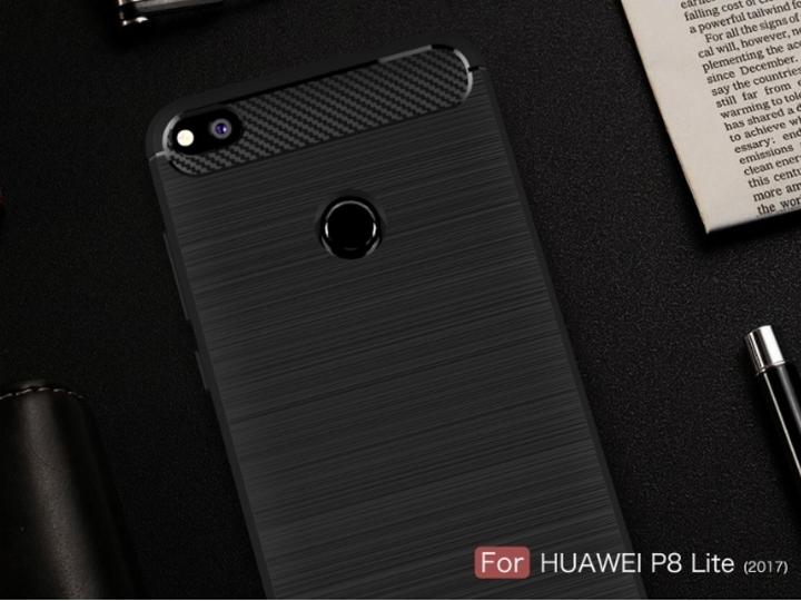 Actual product image Screenguard Huawei P8 Lite 2017 Cover Carbon Brushed Soft TPU (Huawei P8 Lite (2017))