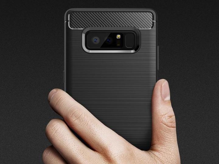 Actual product image Screenguard Samsung Galaxy Note8 Cover Carbon Brushed Soft TPU (Samsung Galaxy Note 8)