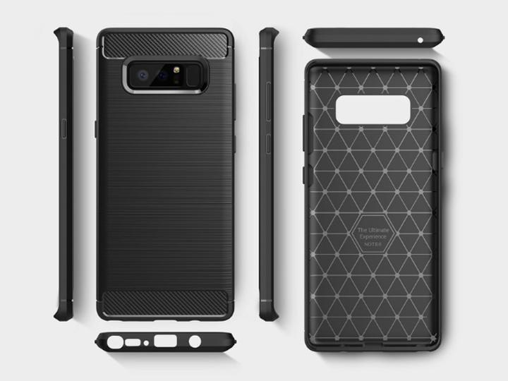 Actual product image Screenguard Samsung Galaxy Note8 Cover Carbon Brushed Soft TPU (Samsung Galaxy Note 8)