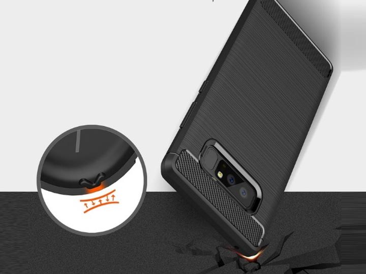 Actual product image Screenguard Samsung Galaxy Note8 Cover Carbon Brushed Soft TPU (Samsung Galaxy Note 8)