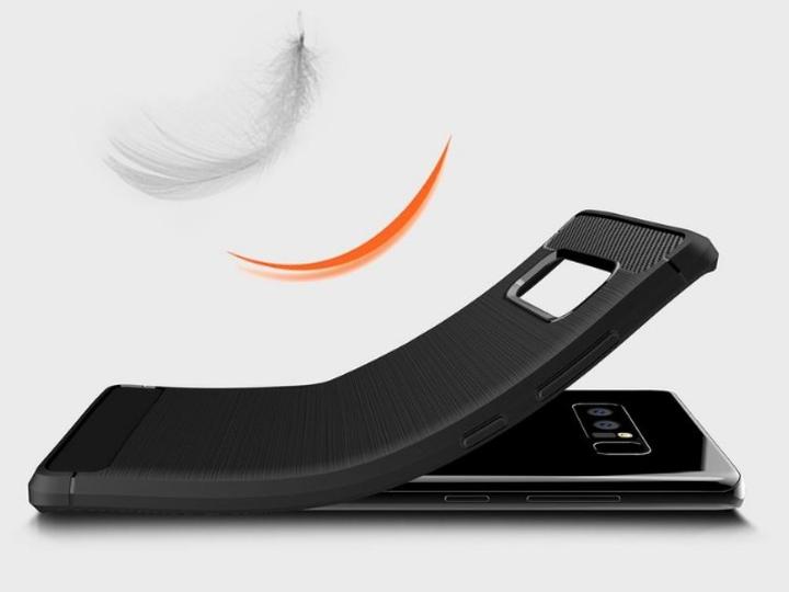 Actual product image Screenguard Samsung Galaxy Note8 Cover Carbon Brushed Soft TPU (Samsung Galaxy Note 8)
