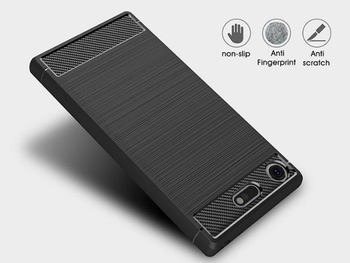 Image du produit Screenguard Sony Xperia XZ1 Compact Housse Carbon Brushed Soft TPU (Sony Xperia XZ1 Compact)