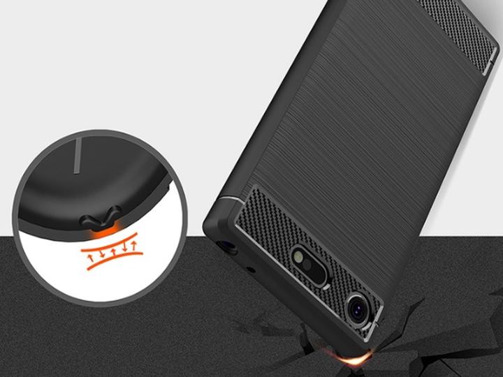 Image du produit Screenguard Sony Xperia XZ1 Compact Housse Carbon Brushed Soft TPU (Sony Xperia XZ1 Compact)