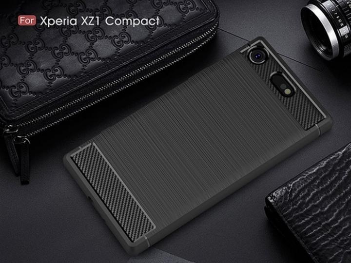 Image du produit Screenguard Sony Xperia XZ1 Compact Housse Carbon Brushed Soft TPU (Sony Xperia XZ1 Compact)