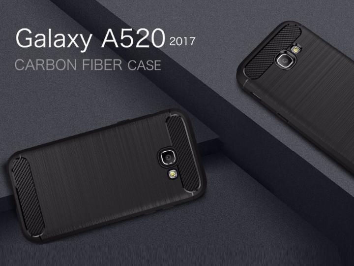 Actual product image Screenguard Samsung Galaxy A5 2017 Cover Carbon Brushed Soft TPU (Samsung Galaxy A5 (2017))