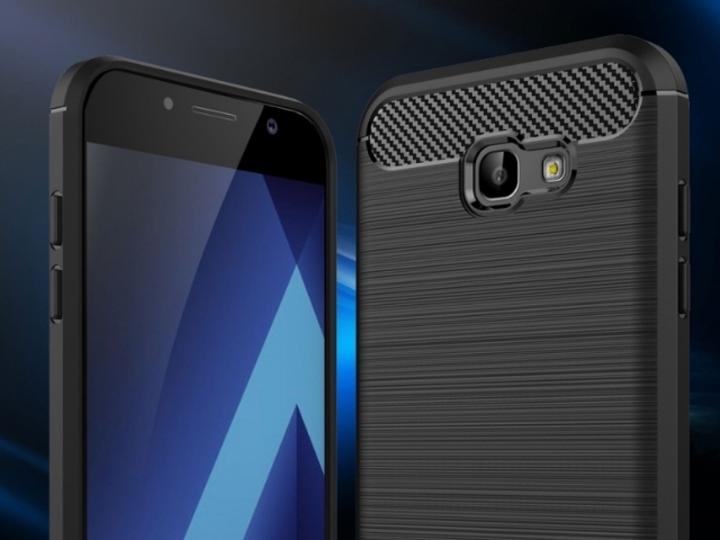 Actual product image Screenguard Samsung Galaxy A7 2017 Cover Carbon Brushed Soft TPU (Samsung Galaxy A7 (2017))
