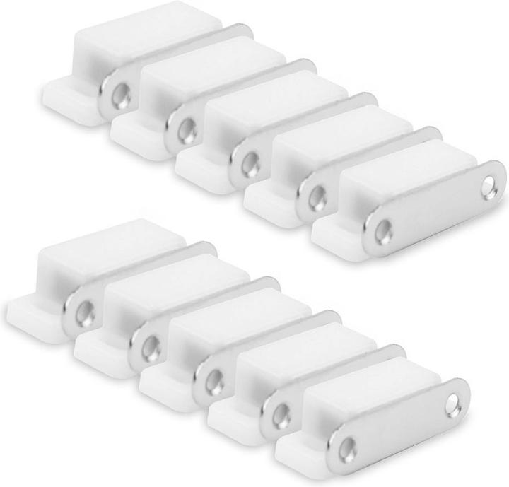 Intirilife 10x loqueteaux magnétiques en BLANC