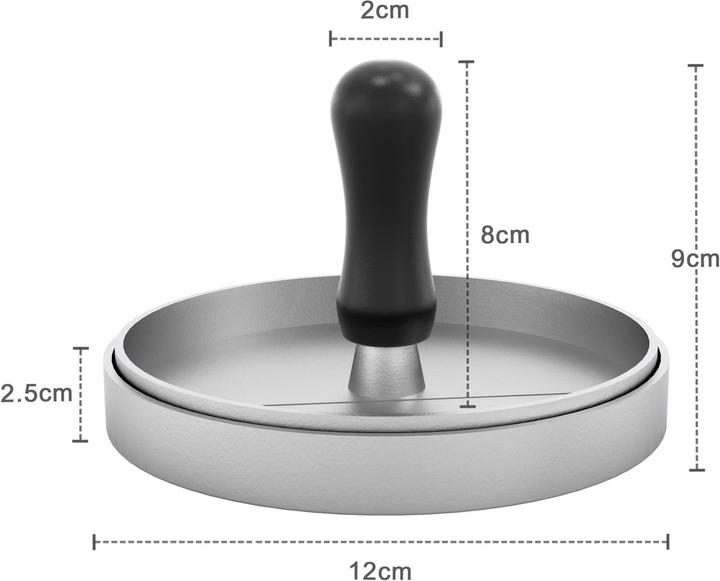 Actual product image Intirilife Hamburger press 11.5 cm diameter