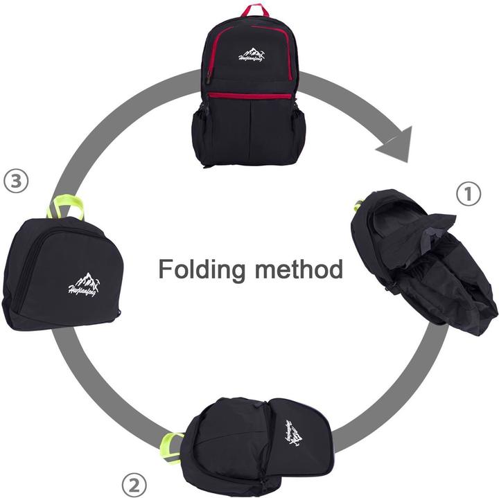 Produktbild Intirilife Faltbarer Rucksack in Schwarz (36 l)