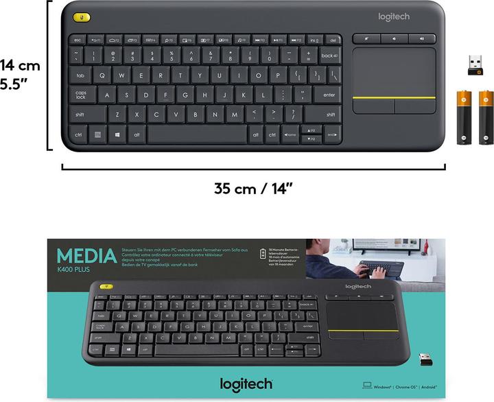 Image du produit Logitech K400 Plus (CH, Sans fil)