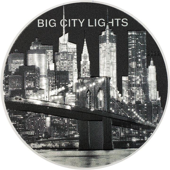 CIT Coin Invest Silber Big City Lights - New York 1 oz PP - High Relief 2022 (999, 2022)