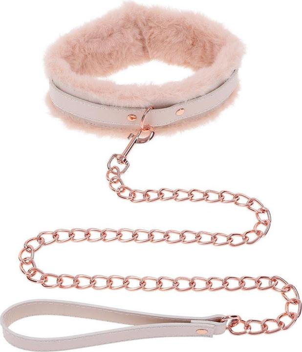 Actual product image Sportsheets peaches 'n creame fur collar & leash
