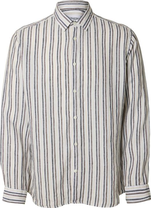 Selected Homme Langarm Leinenbluse