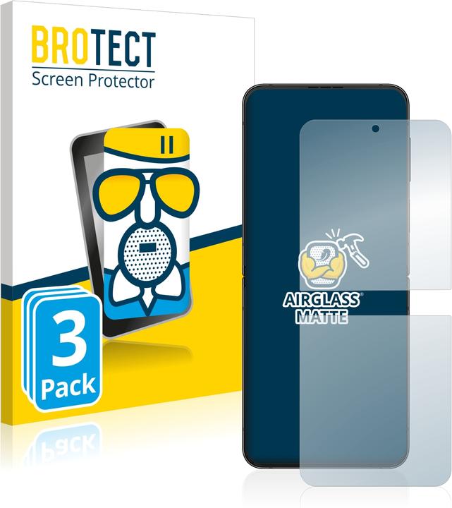 Produktbild BROTECT AirGlass Panzerglasfolie Matt (3 Stück, Samsung Galaxy Z Flip4)