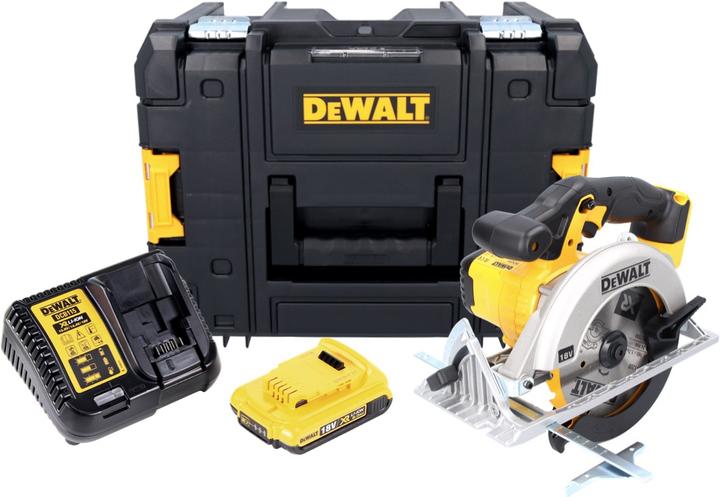 Actual product image DeWalt DCS 391 D1 Battery hand-held circular saw 18 V 165 mm + 1x battery 2.0 Ah + charger + TSTAK