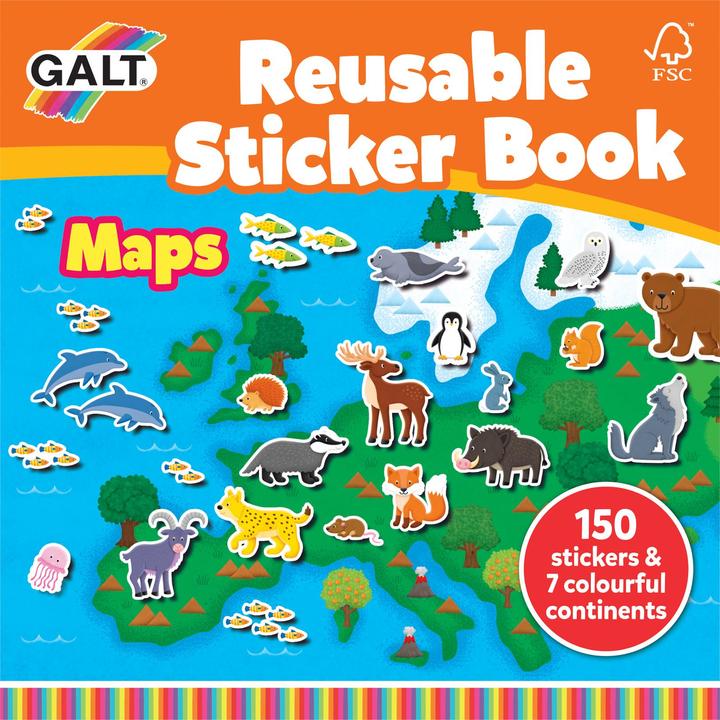 Actual product image Tinka Magic Galt - Reusable Sticker Book - Maps (55-1005287)